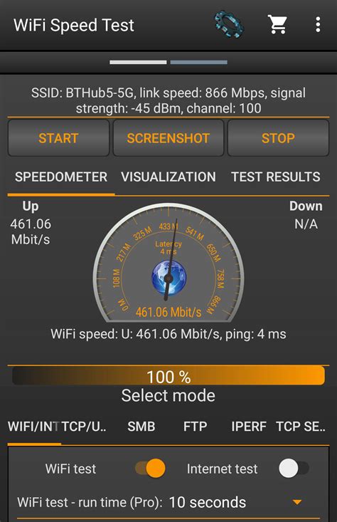vitesse de wifi